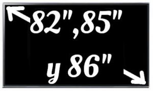 Televisores de 82 pulgadas, 85 pulgadas y 86 pulgadas